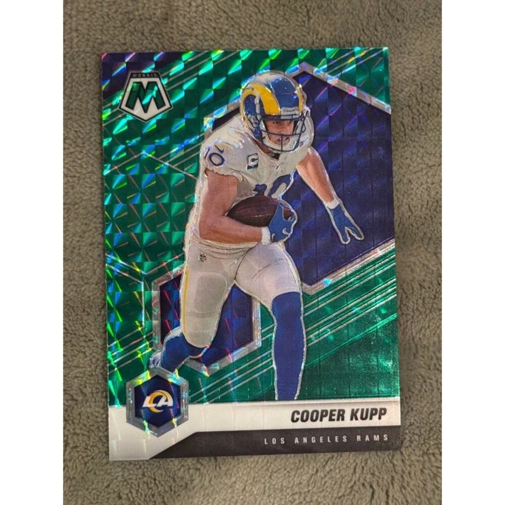 2021 Panini Mosaic Cooper Kupp Green Mosaic Prizm #118 (Los Angeles Rams)